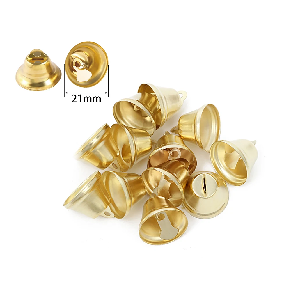 10/20mm Mini Weihnachten Jingle Bells, DIY Metall kleine Goldglocken, Glocken Ornament Handwerk für Weihnachten, Haustier hängende Verzierung – Detail 8