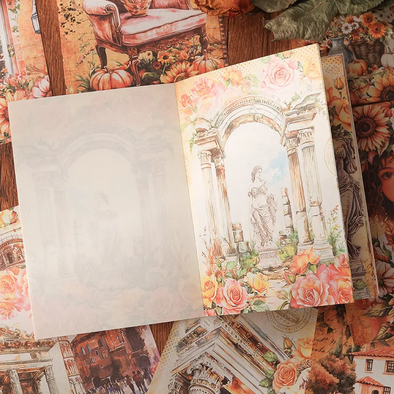 Mr. Paper World 경치 좋은 장소 재료 종이 스티커 30 매/팩 풍경 고품질 스티커 재료 팩 홈 인테리어