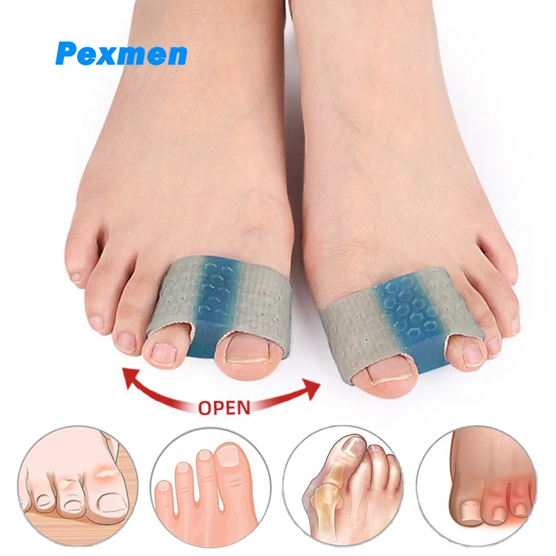 Pexmen Toe Separator Protector Double Loops Fabric Bunion Corrector with Gel Lining for Bunion Pain Relief and Overlapping Toe obduktion pain chronicles 1 cd