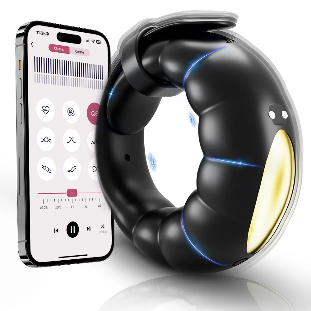 HeartCaptor Silicone Adjustable Vibrating Penis Ring for Couples - Details 1