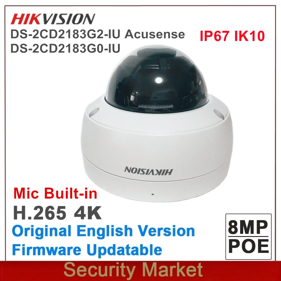 thumbnail image 2 of Hikvision 8MP 4K Outdoor Dome Security Camera With Audio - Weatherproof PoE IP Camera With Human Detection 2 of 12