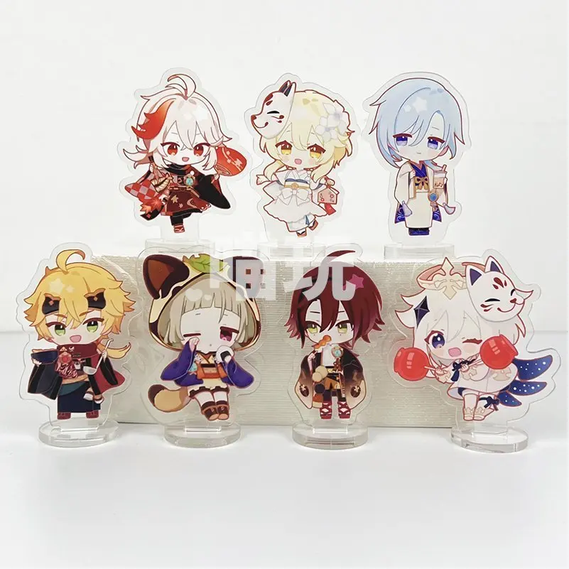 Anime Genshin Impact Thoma Arataki Itto Yae Miko Cute Mini Acrilico Stand Modello Piatto Cosplay Decorazione Del Desktop Ornamenti Giocattolo
