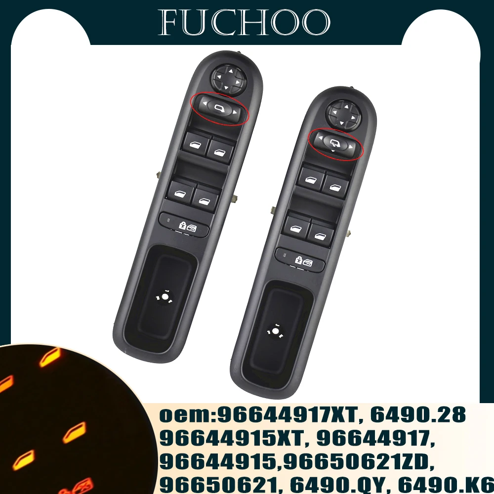 

For Peugeot 3008 5008 2009-2015 96644915XT Car Accessories Front Left Door Master Power Window Control Switch Lifter Button