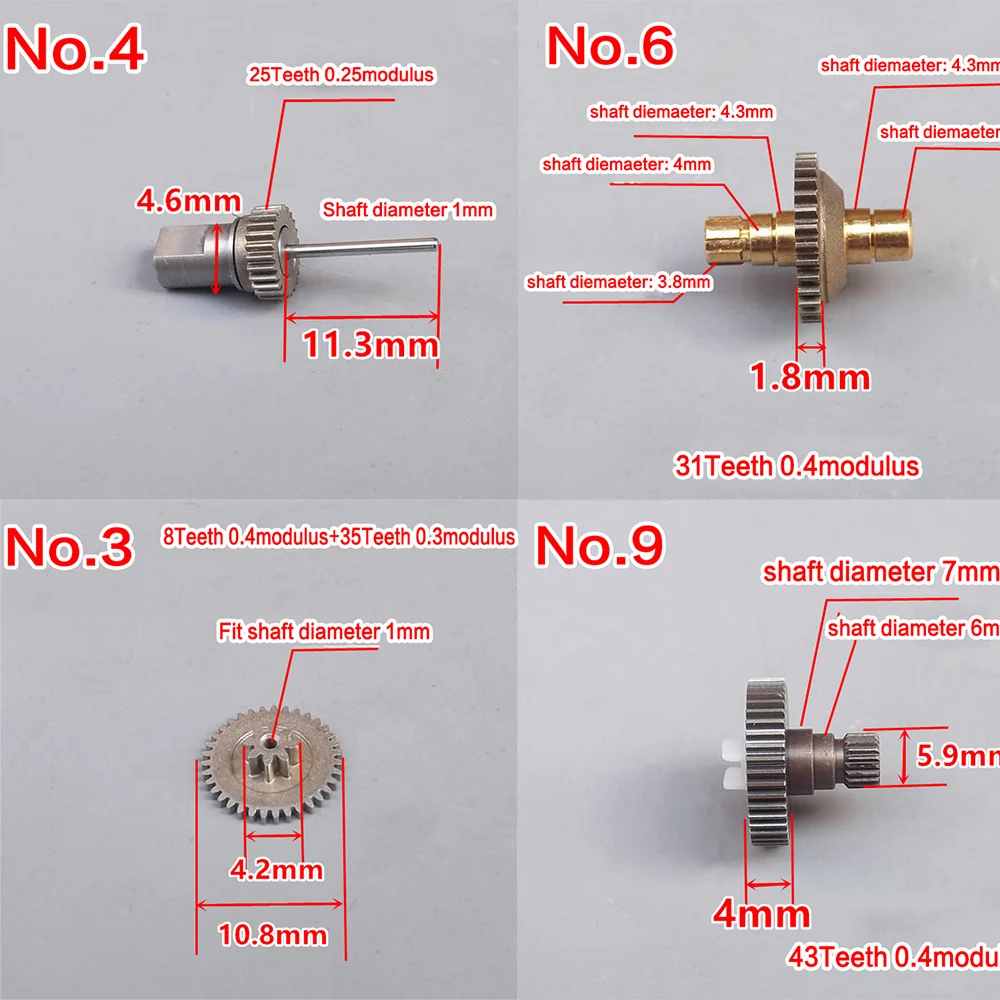 0.25M 0.3M 0.4M small Precision metal gear series Miniature copper-iron gearbox group 10PCS various specifications