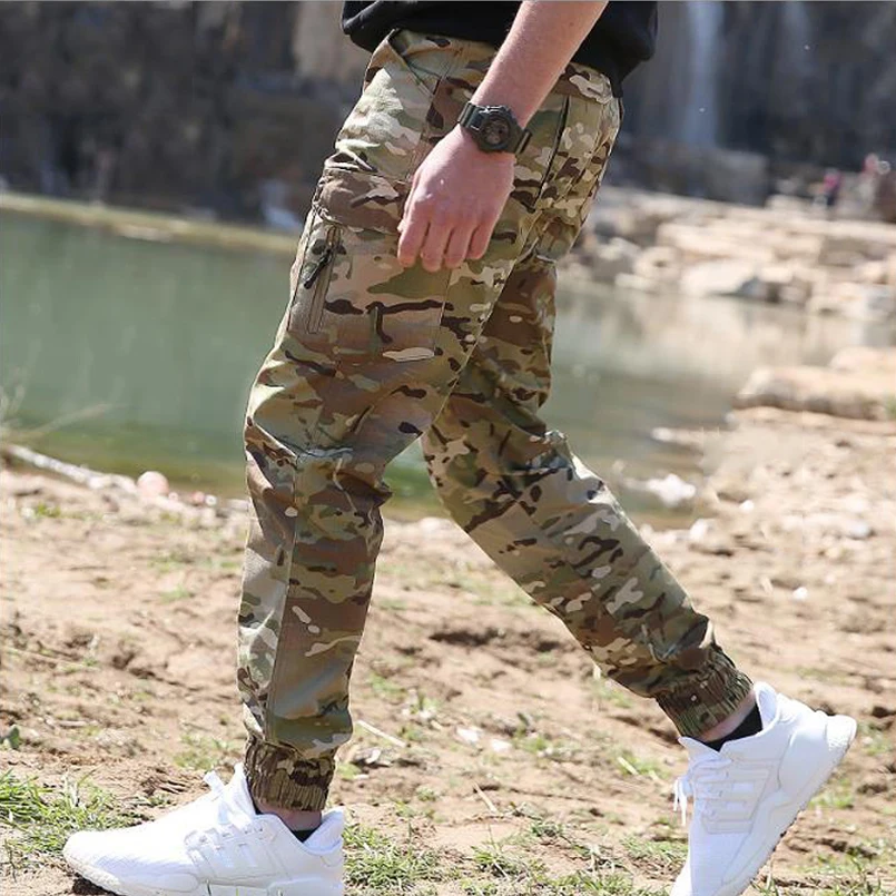 

Jogger Pants for Mens Camouflage Legging Sweatpants Military Tactical Pants Outdoor Rip-Stop Mountaineering Trousers