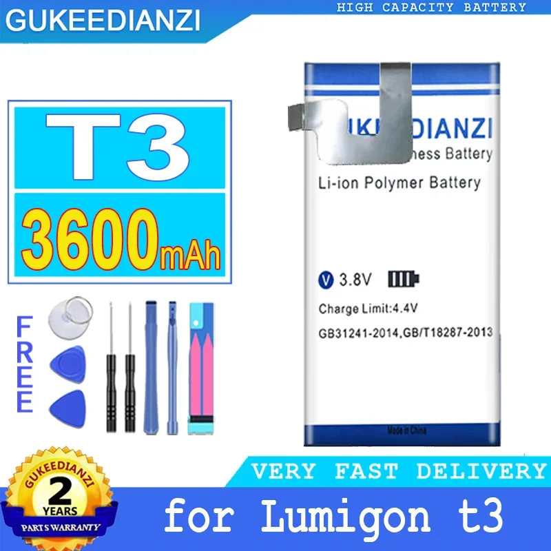 

Запасная аккумуляторная батарея, 3600 мАч, T3, 3600 мАч для смартфона Lumigon t3, аккумулятор большой емкости