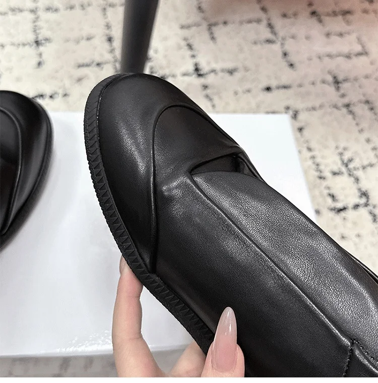 Black Fashionable Men's Flat High Top Made Of Genuine Leather Material, Black/White Street Style Casual Shoes_vogvips.com