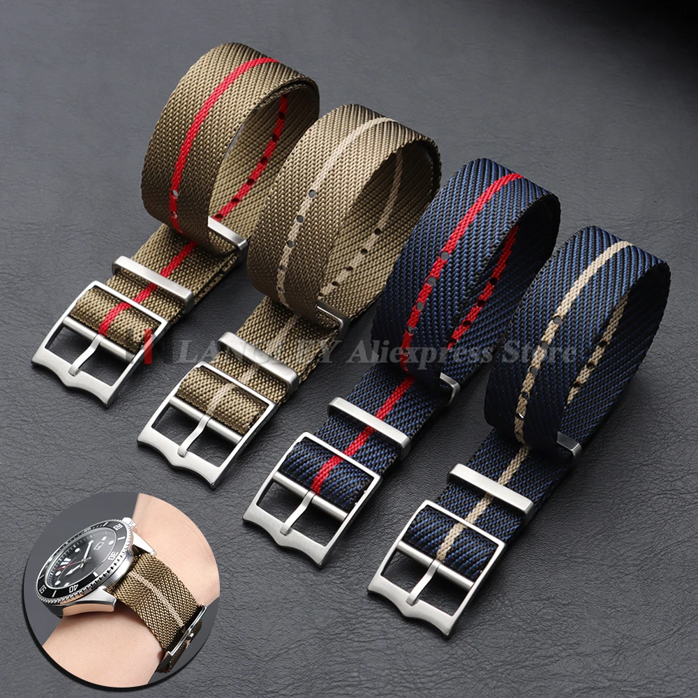 Premium Nylon Canvas Watch Band - Military Style Sport Strap