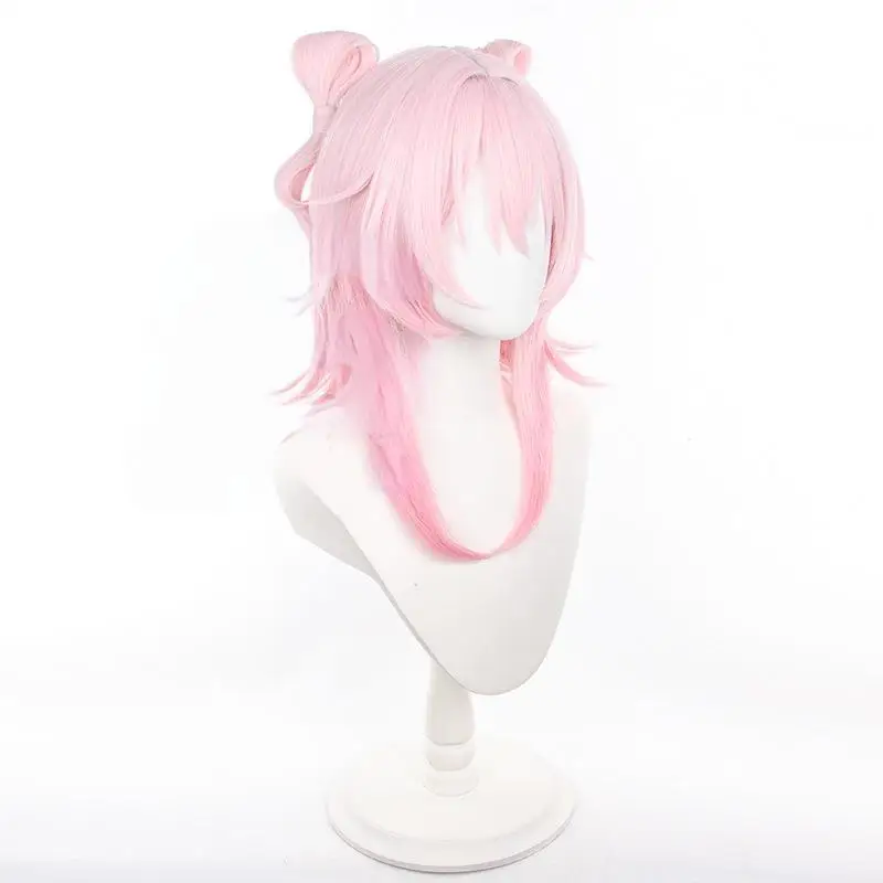L-email wig Synthetic Hair Game Honkai Star Rail March 7th Cosplay Wig Short Pink Color With Bow Cosplay Wigs Heat Resistant Wig 3