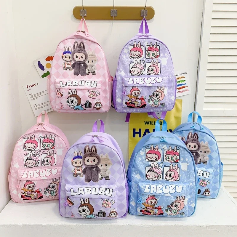Labubu Large-Capacity Cartoon Anime Backpack – Cute Casual Nylon Schoolbag for Daily Travel & Commute 6