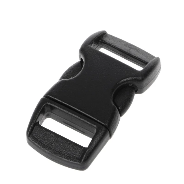 12mm (1/2 inch) Plastic Paracord Buckles Black