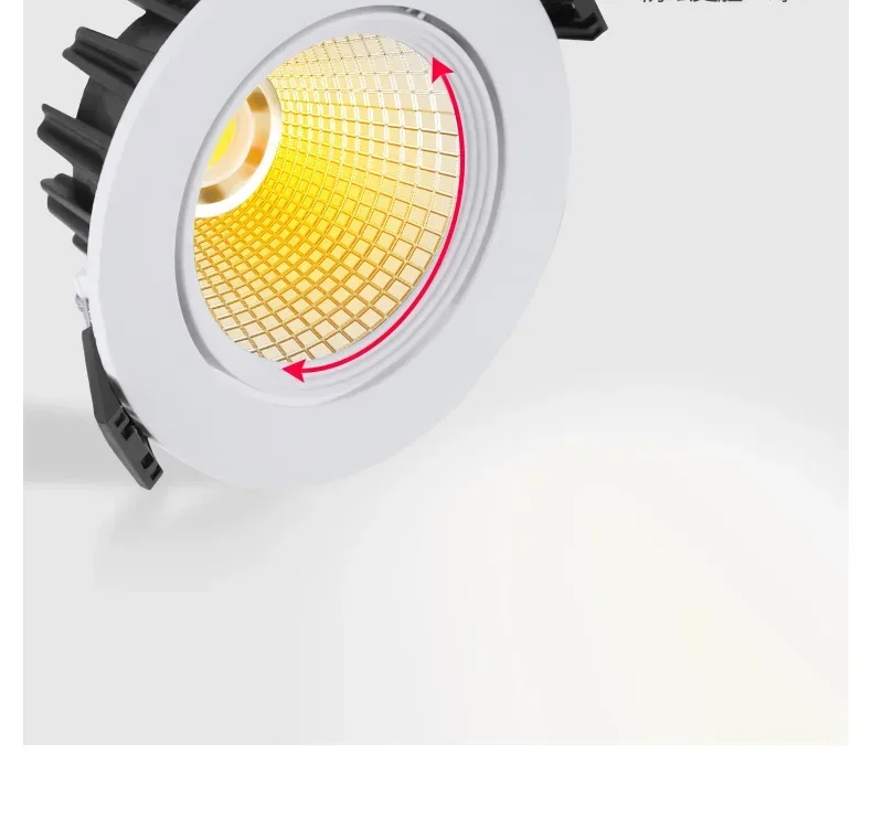 Description Picture 3 of itemSpotlight LED Ceiling Light Embedded COB Anti Glare Tube Light Hole Light Opening 5W/7W/12W Shop Commercial