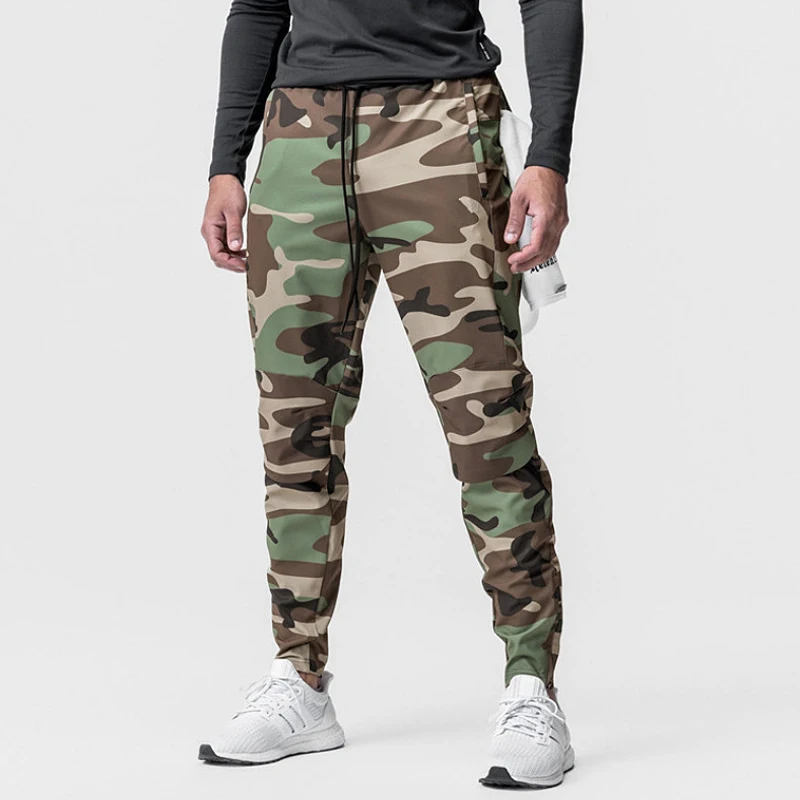 

Jogger sports camouflage men's pants slimming quick drying stretch mountain climbing exercise men's sports pants