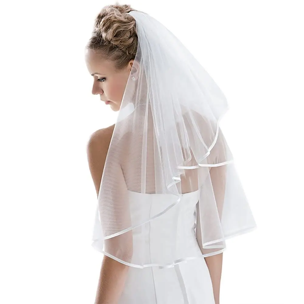 

Bridal Veil Wedding Veil Short Veil Women's Simple with Comb 2025
