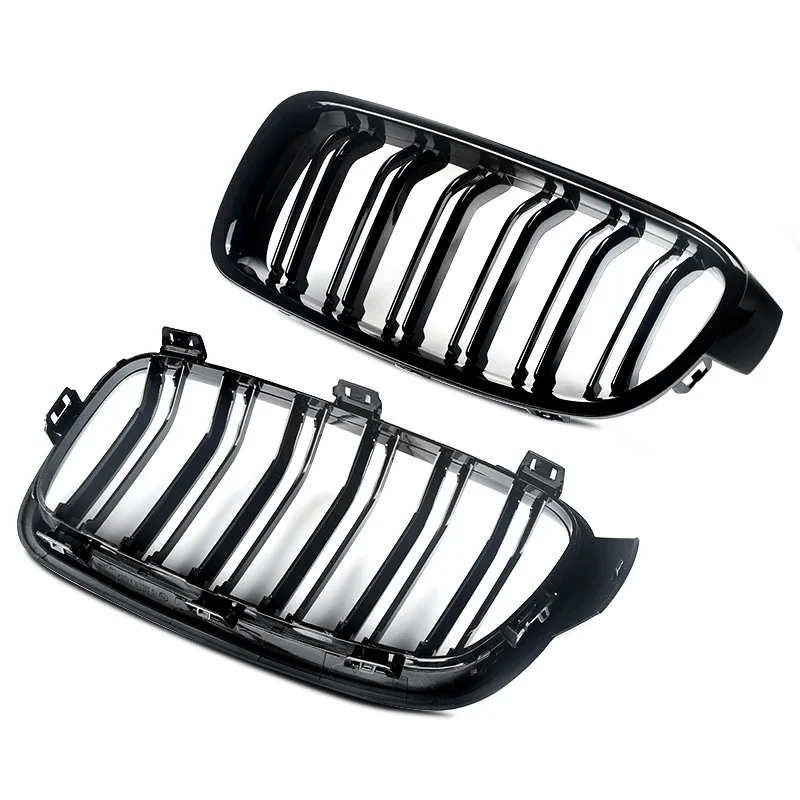 Für BMW F30 F31 3er Serie 320d 330d 340i 2012 2013 2014 2015 2016 Nierengrill Hochglanz Schwarz Twin M3 Look Sport Frontgrill – Detail 12