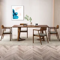 Table à manger en bois pour cuisine, console de salon, table à manger nordique moderne de luxe, table de designer portable, meubles de maison 6