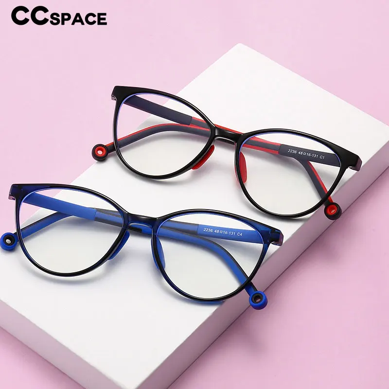 55173 Retro Round Anti Blue Glasses Children's Fashionable Flat Glasses Anti Radiation Computer Mobile Phone Students