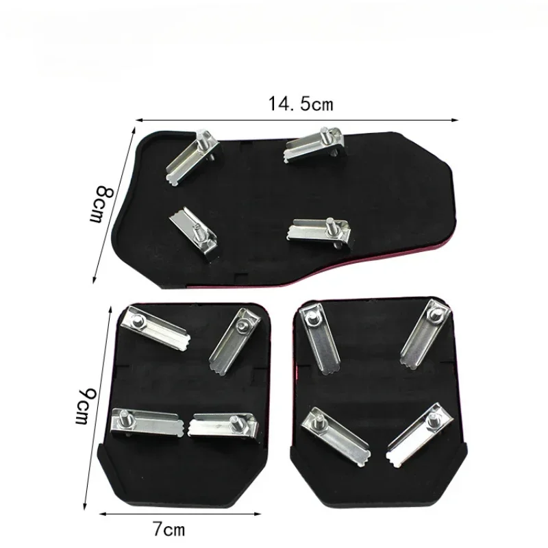 Universal Aluminum Manual Series Automatic Non-Slip Car Pedal Cover Set Kit Pedal Red/Blue/Silver Car Interior Accessories