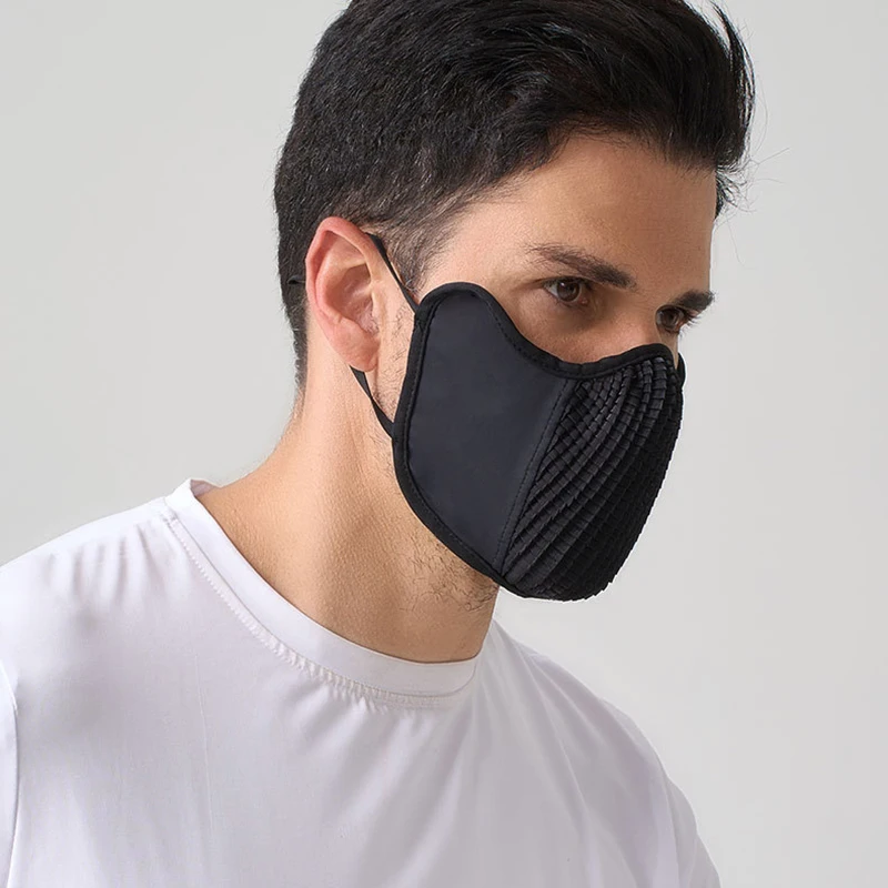 Masque Réutilisable UV UPF50+ Respirant Noir/Gris