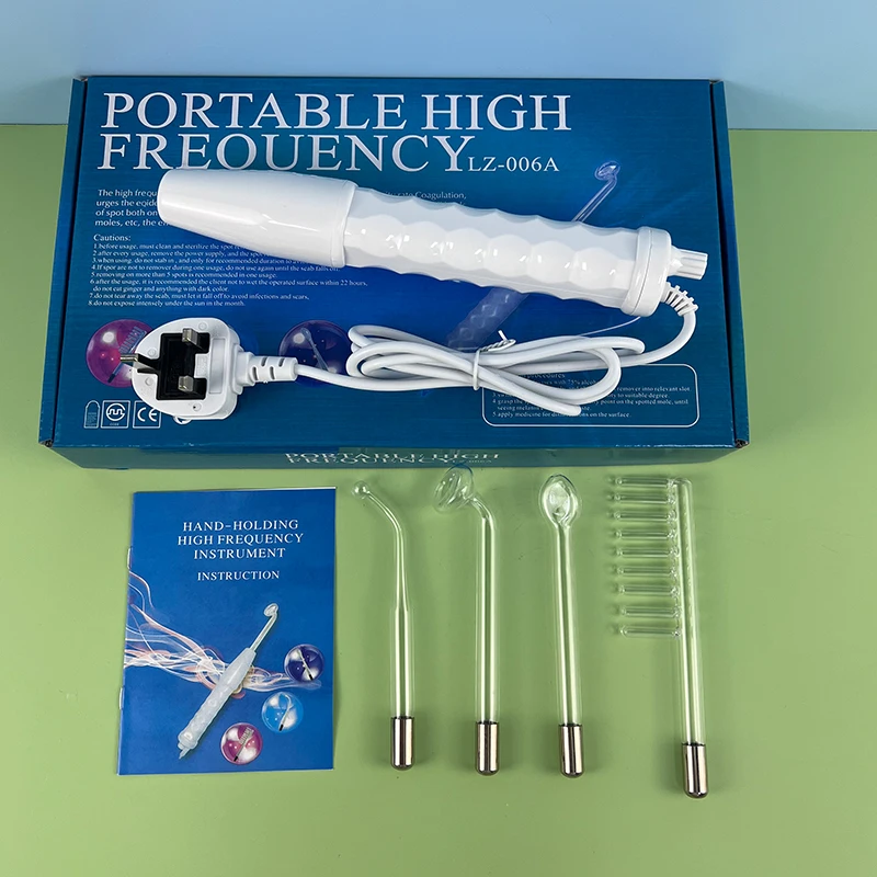 Portable Electrical High Frequency Facial Beauty Machine Acne Treatment Skin Tightening Detox Face Head