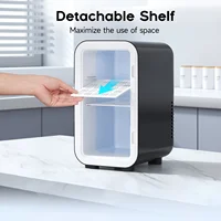 Мини-холодильник, 6 литров/8 банок, портативный термоэлектрический охладитель, холодильники для спальни, ухода за кожей, напитков, офиса, общежития и автомобиля — изображение 6