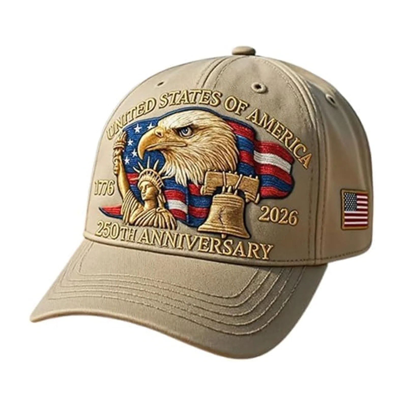 US 250th Anniversary Cap Retro Washed Patriotic Cap US 250th Anniversary Tribute Hat Trucker Hat für Männer Frauen