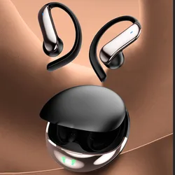 Wireless Bluetooth Earhook Sports Earbuds with Deep Bass Stereo Sound - Black (VV20 oBlack)