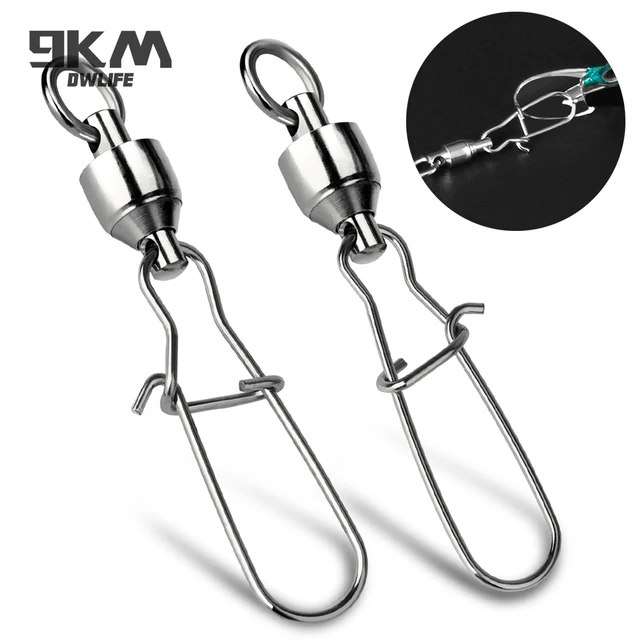 9KM DWLIFE Barrel Ball Bearing Swivels Connector Stainless Steel Solid Split  Ring Heavy Duty Swivel Terminal Tackle Saltwater Freshwater Fishing（5#  25pcs）, Terminal Tackle -  Canada