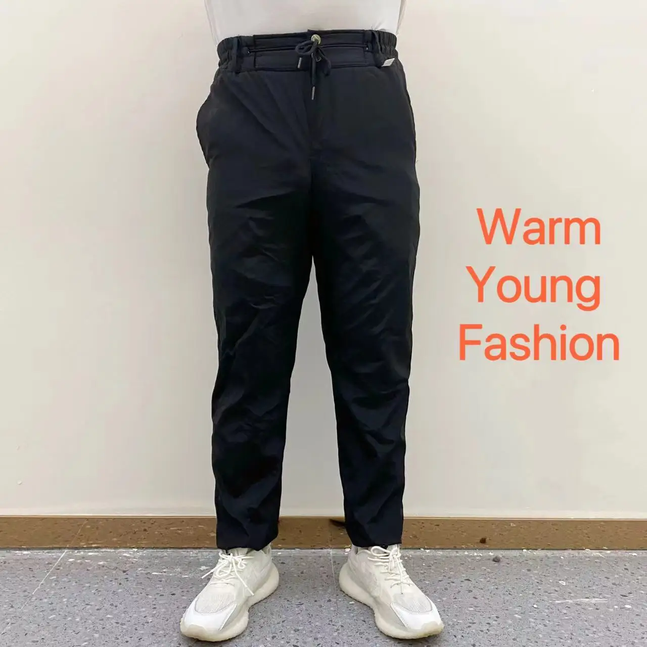 2024 Middle-aged Elderly Wool Pants Winter Spring Anti-cold Warm Pure Sheepskin Pants Fashion Casual Men Long Trousers Dad Gifts 3