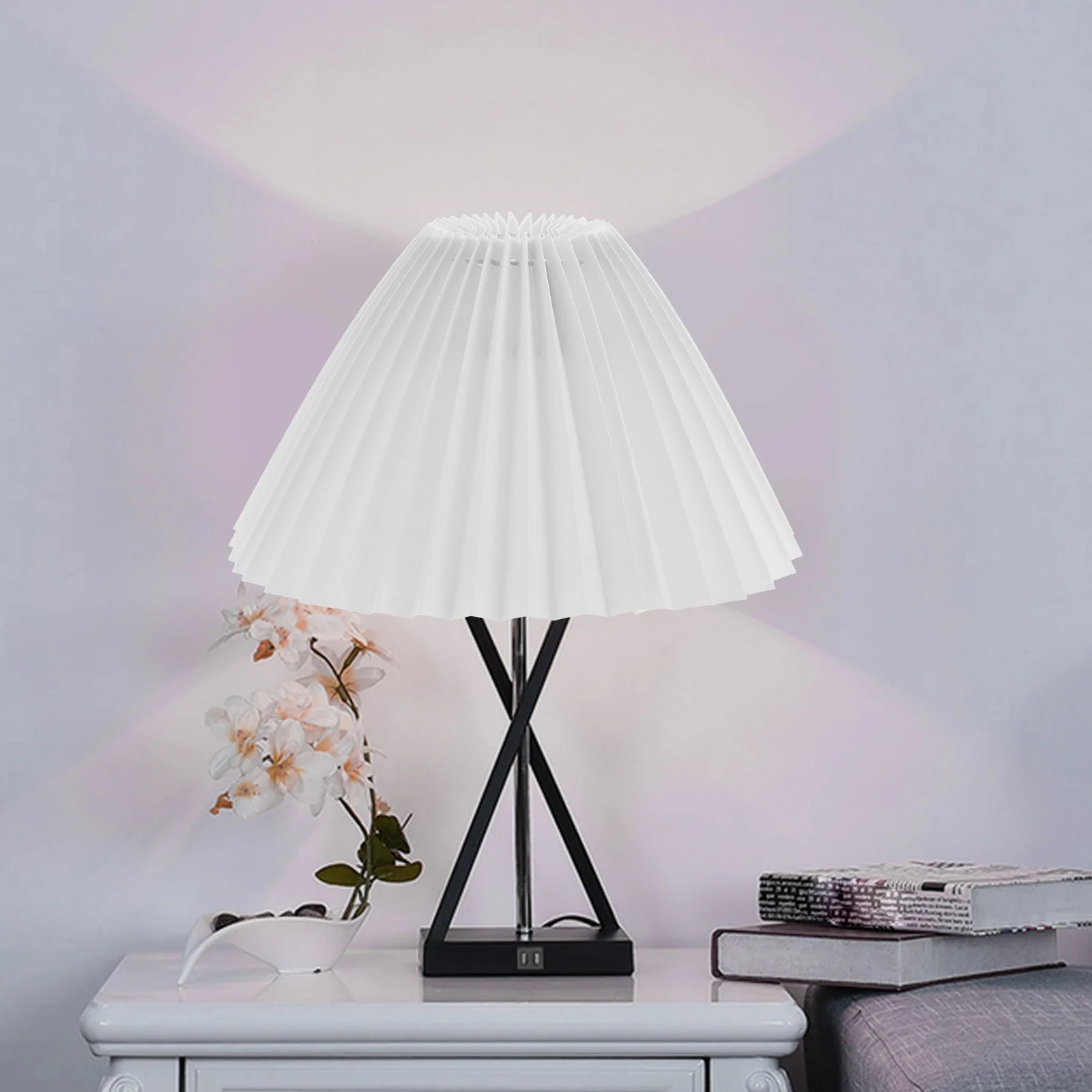 

Lampshade Pleated Cloth Light Shade Unique Light Cover Stylish Chandelier Cover Table Lamp Bedside Lamp Cover Accessories