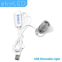 etrnLED USB Dimmable LED Adjustable Spotlight Dimmer Cable Mini Accent Light Painting Plant Jewelry Showcase Model Display Shelf 1