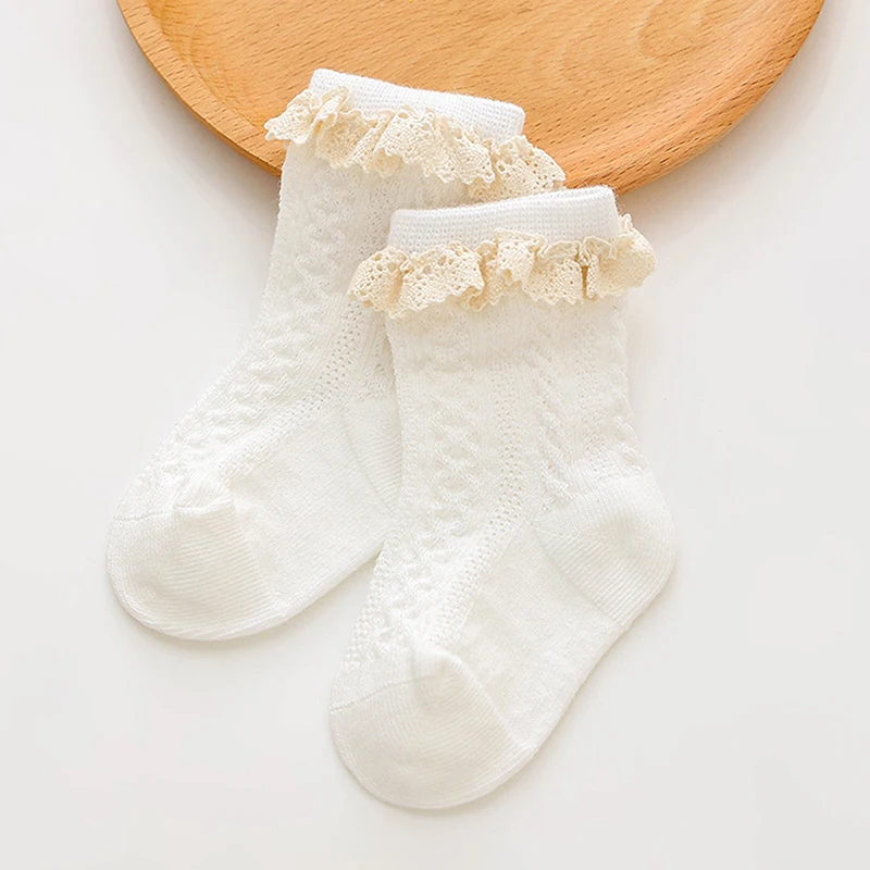 Adorable Infant Girls Ruffle Socks Perfect for Special Occasions like Baptisms Birthdays and Family Photoshoots