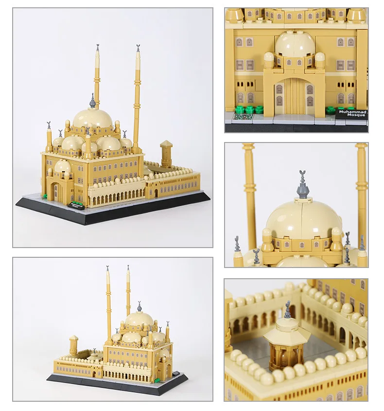 Kreative Bausteine Ägypten Kairo Berühmte Architektur Muhammad Ali Moschee Modell-Sets Heim-Dekoration Bauklötze Konstruktionsspielzeug – Detail 2