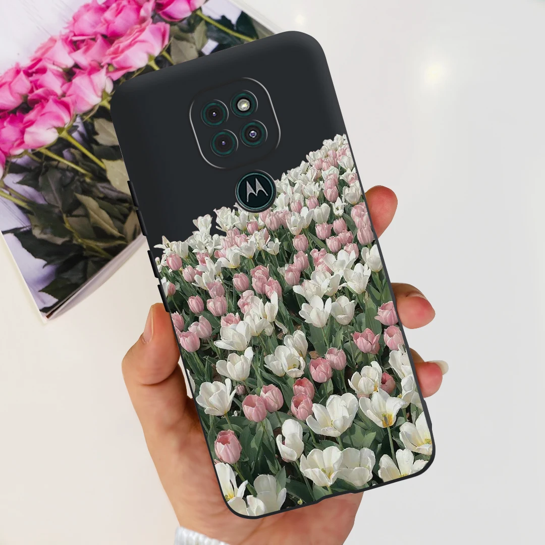 Cute Cat Cartoon Painted Soft Silicone Phone Case Cover - Compatible with Motorola Moto G9