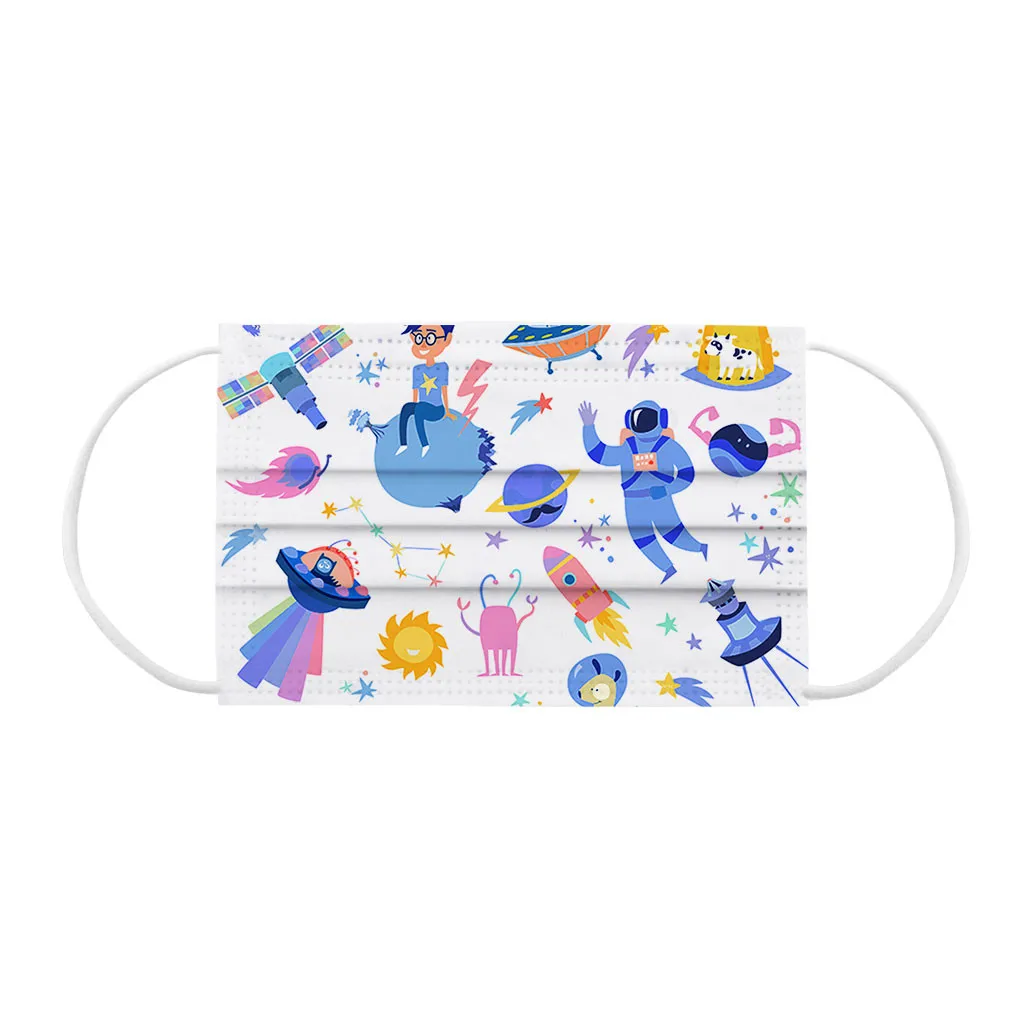Children'S Mask Disposable Face Mask  Masque Poussiere Industrial 3ply Ear  Loop 50pc Tapabocas Desechables Mascarillas 3