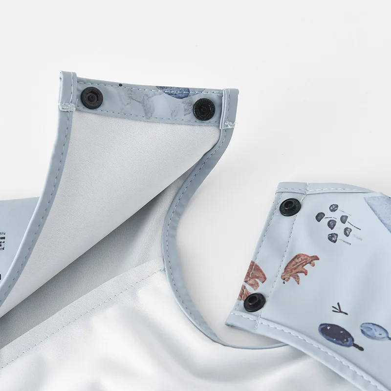 Newborn Baby Bibs Blouse Waterproof No-sleeved Reverse Dressing Infant Eating Clothes Apron Bib Protective Clothing - 4