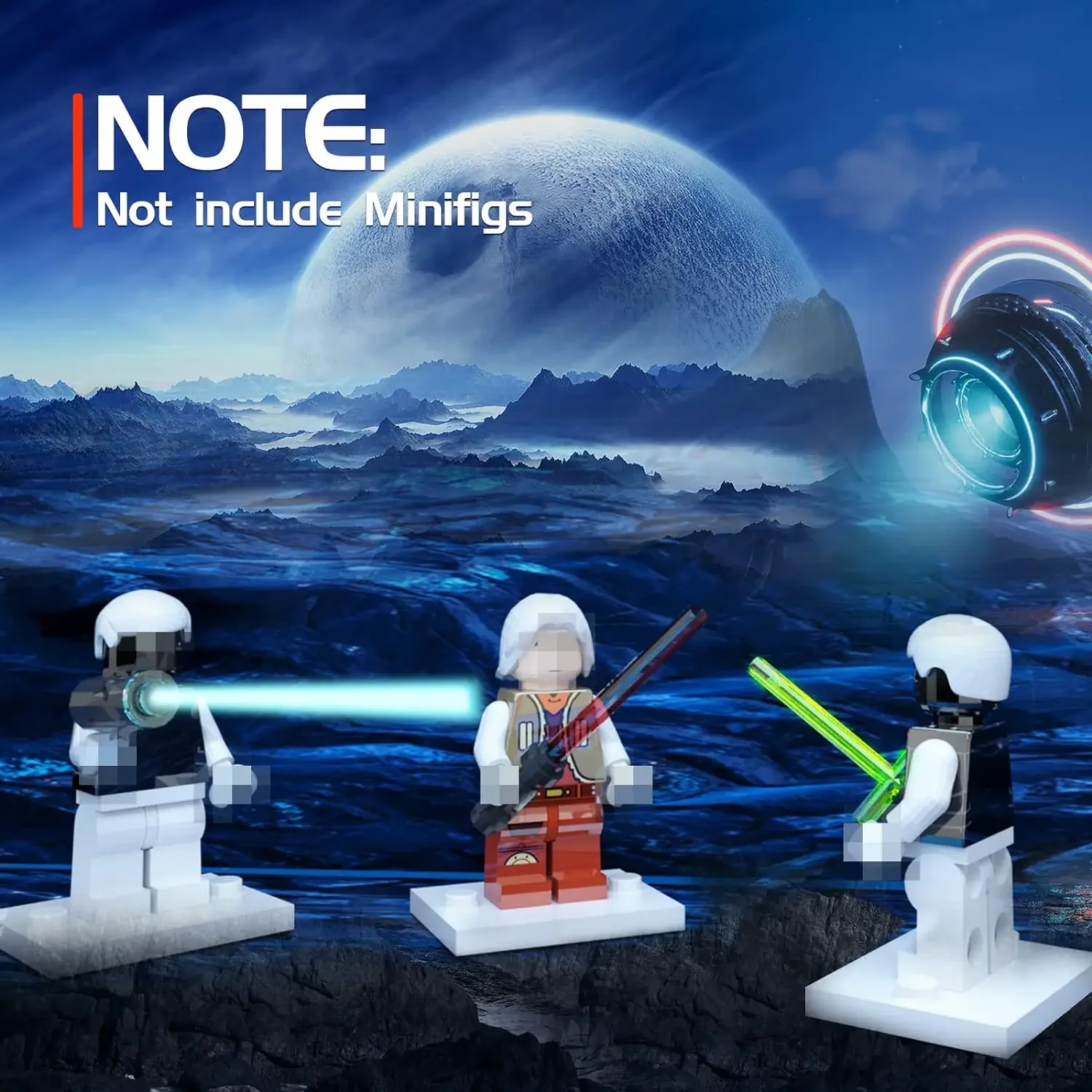 Hot MOC Space Wars Light Saber Weapon Sword Lightsabered Parts Accessories Building Blocks Toys for Children Kids Gifts 4