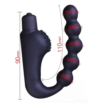 Vibrating Prostate Massager Men Anal Plug Waterproof Motors 10 Speed Stimulation Butt Anus Silicone Sex Beads Toys 2