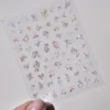1pcs 5D Japanese Kawaii Dream Nail Art Stickers Flower Bird Snowflakes Butterfly Nail Decoration Adhesive Decals DIY Accessories 3