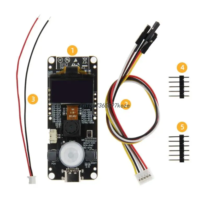 P82A T-Camera-S3 ESP32-S3   WiFi  ȣȯ  0.96 ġ OLED ȭ OV2640 ī޶ TF 