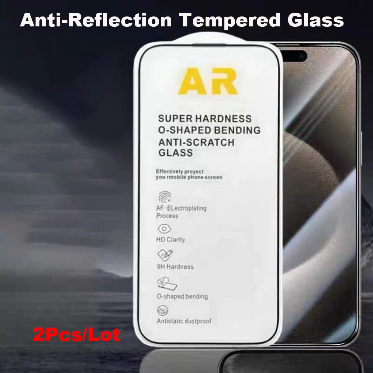 Dual Pack High-Definition Anti-Reflective Screen Protector with 9H Tempered Glass