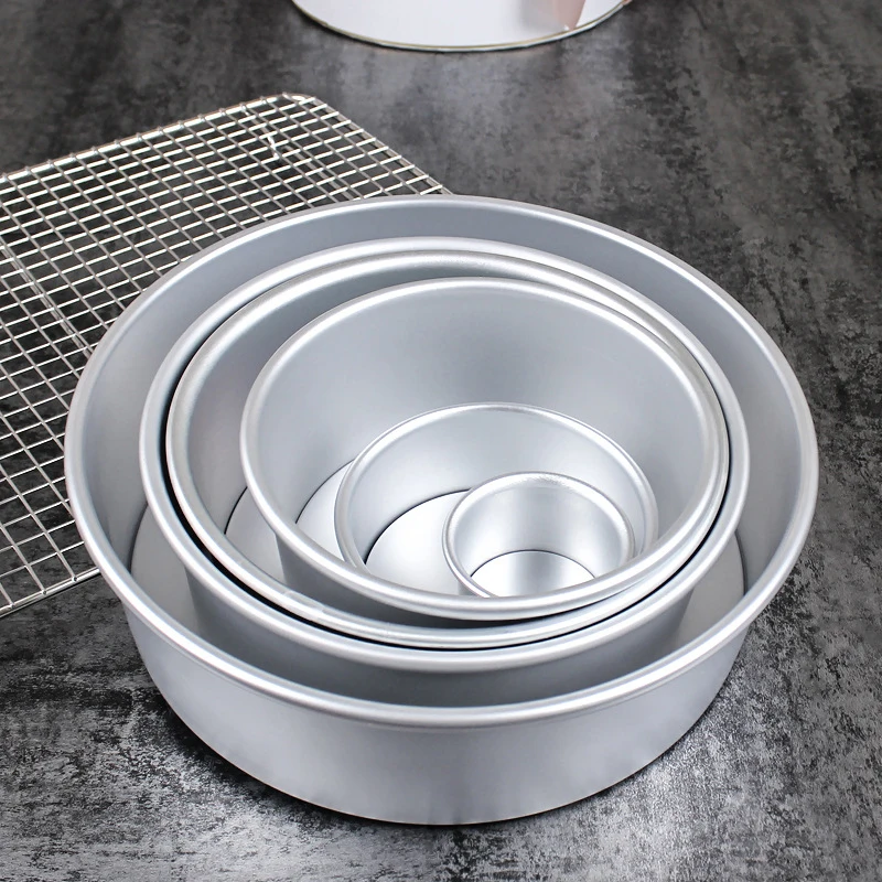 4-12 inch Aluminum Round Cake Bakeware solid bottom Chiffon Cake die for  aluminum alloy Home baking cake mold pan cake tin - AliExpress