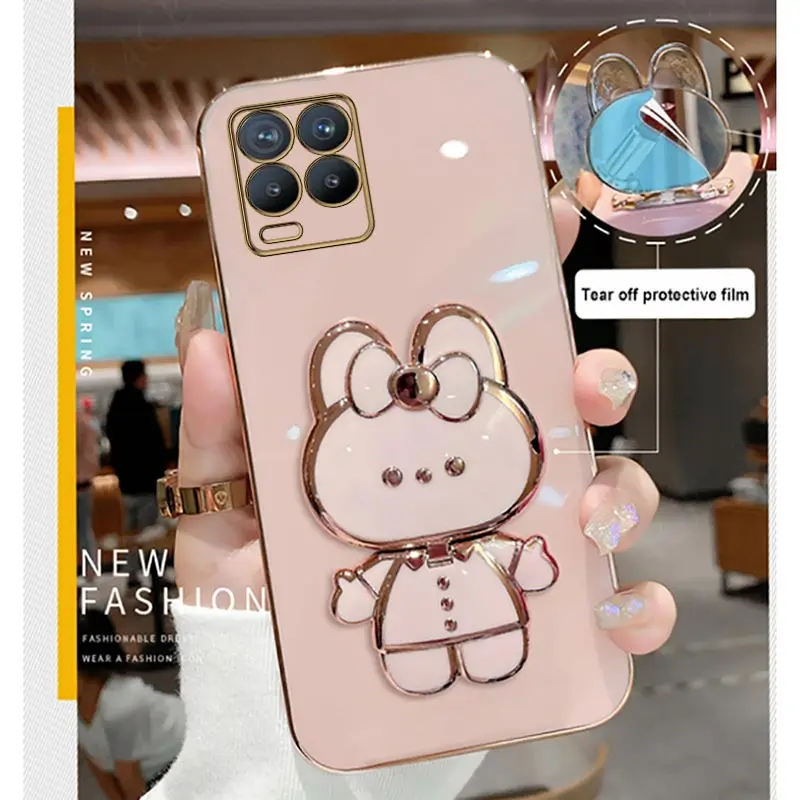 Sleek Mirror Plating Phone Holder Case with Stand Feature