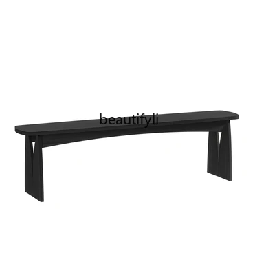 

Nordic Solid Wood Silent Style Dining Table Small Apartment White Wax Desk Rectangular Tea Table Simple Modern Retro Long Table