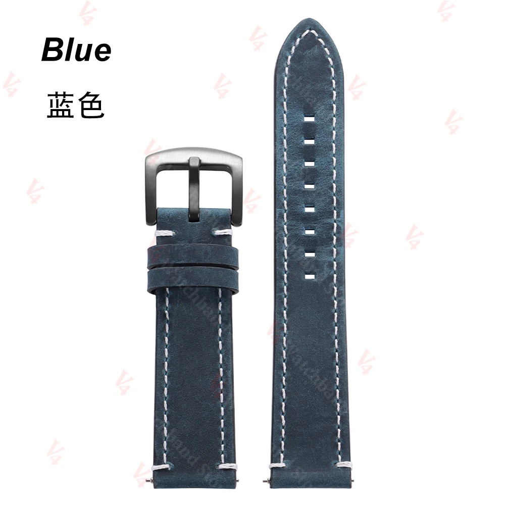 Premium 18mm Cowhide Leather Watch Strap - Vintage Style Wrist Bracelet