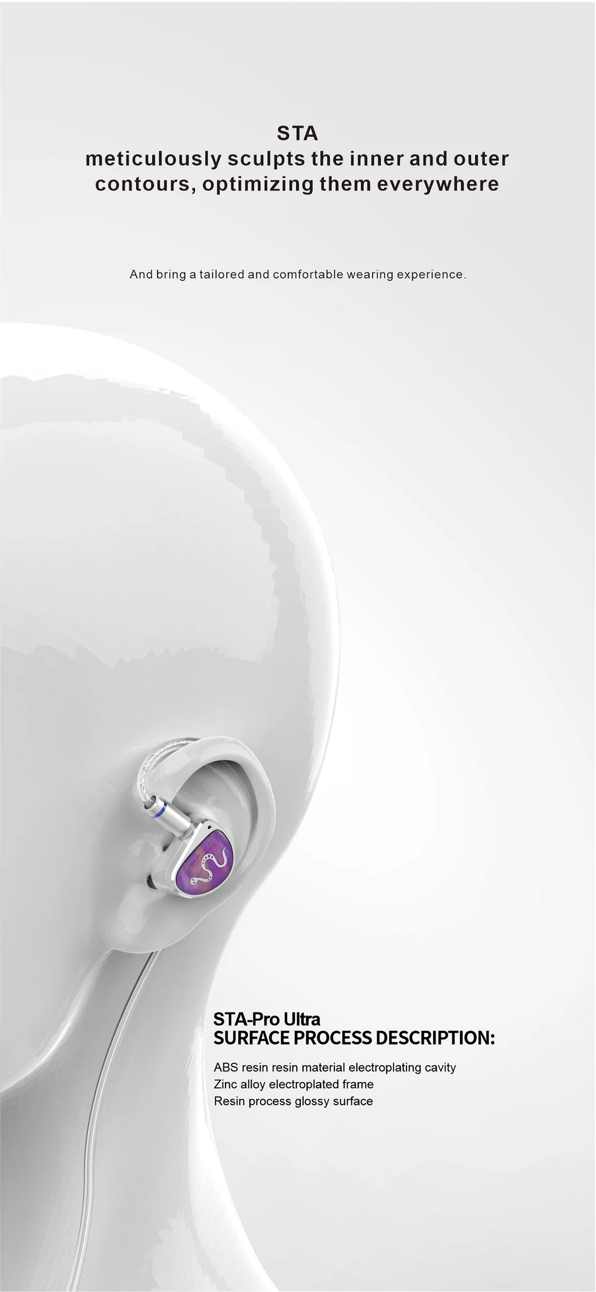 TFZ EarAcoustic Audio Silver Angel STA-Pro 10MM +6MM Polymer Diaphragm HiFi Music Monitor DJ Studio Audiophiles In-Ear Earphones