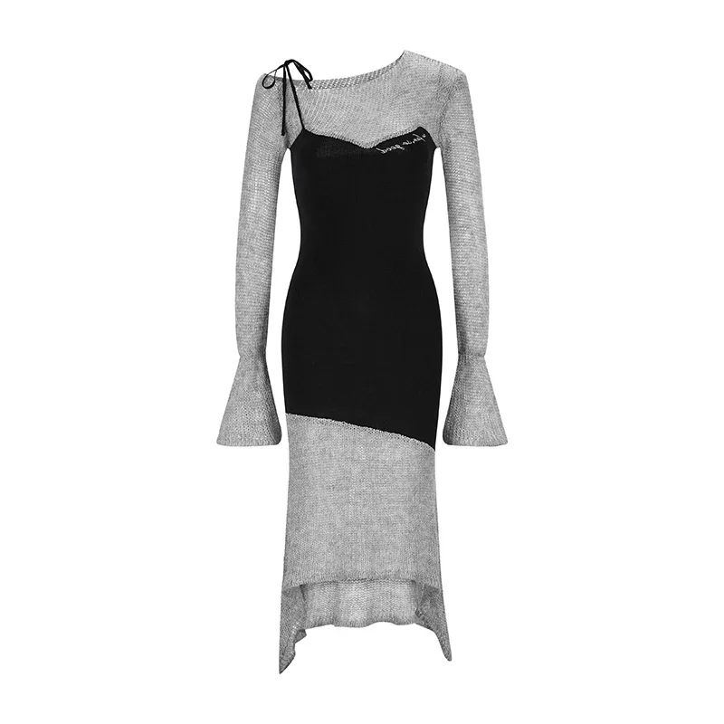 green emerald velvet dress Fringed Sheer Asymmetric Mini Dress main image 1
