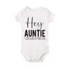Hey Aunt I Can't Wait To Meet You Announcement Baby Bodysuit Summer Boy Girl Romper Pregnancy Reveal Clothes Infant Shower Gifts 6