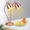 Food Heat Lamp Catering Heating Lamp Freestanding without Bulbs Food Warmer Lamp for Catering Fried Food Chicken Buffet Kitchen 1