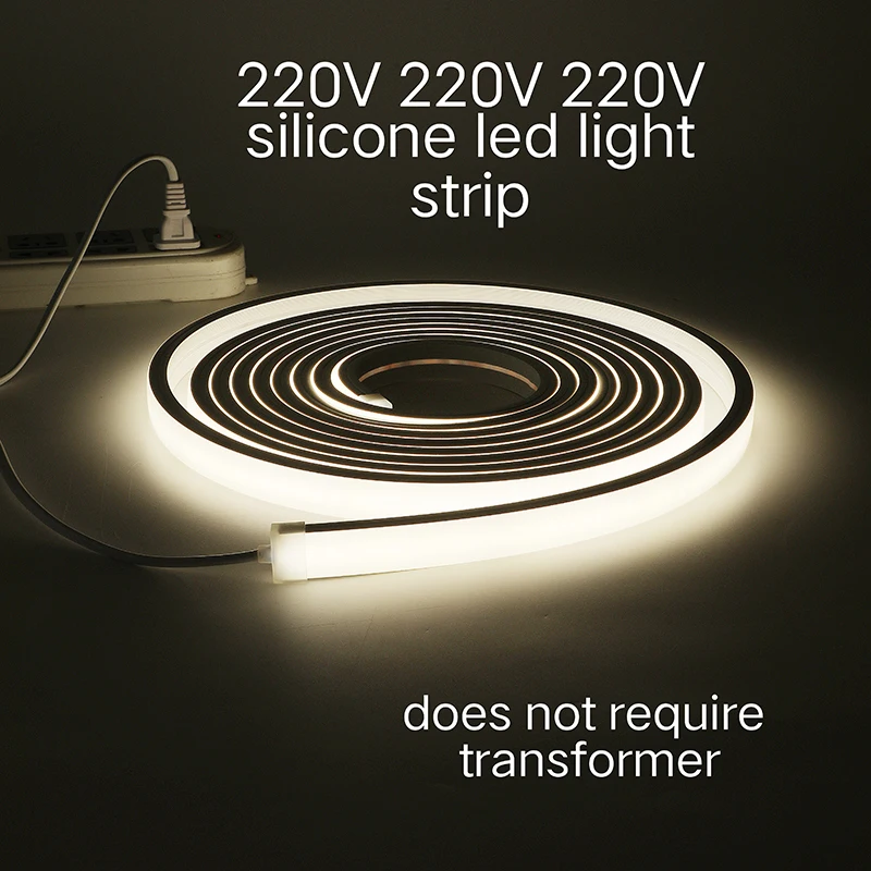 

Led Strip Light 220V 4000k 18mm X 10mm Silicone LED Neon Light Flexible Rope Outdoor Waterproof Ribbon Strip Lights